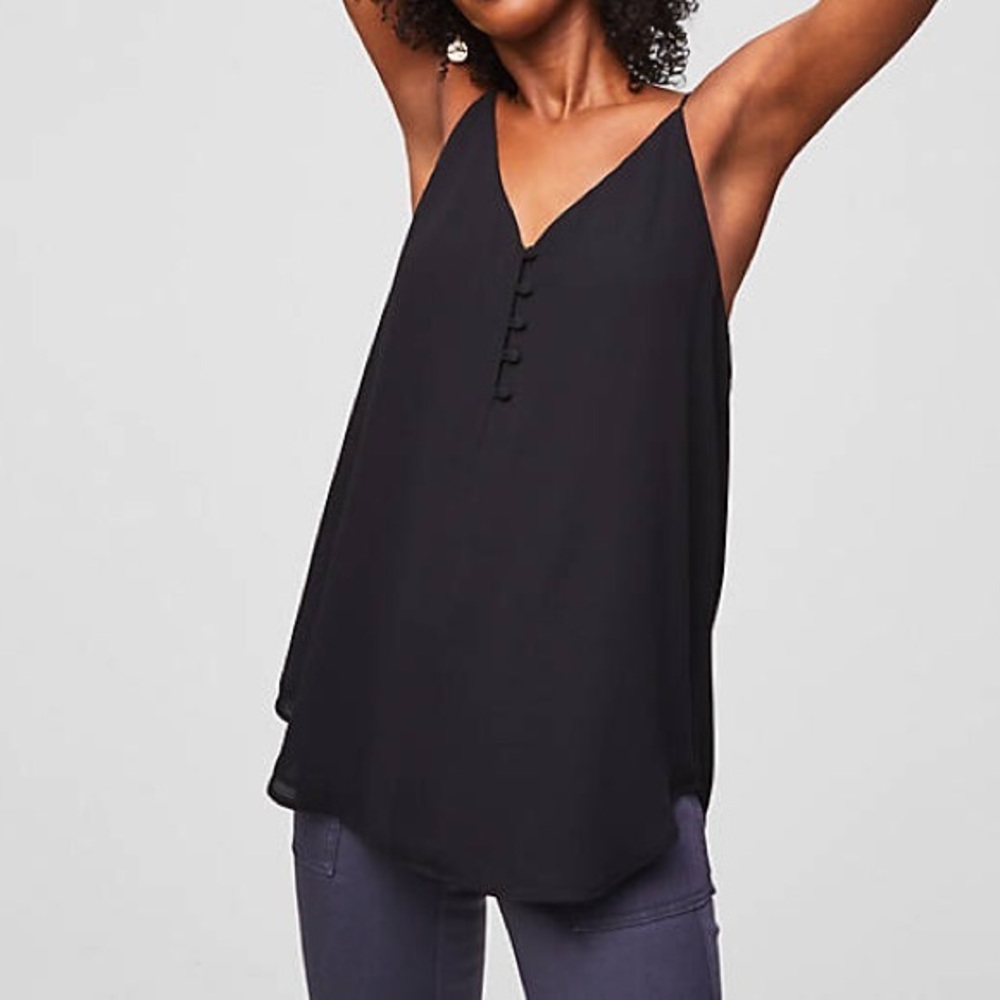 Loft Covered Button Strappy Cami